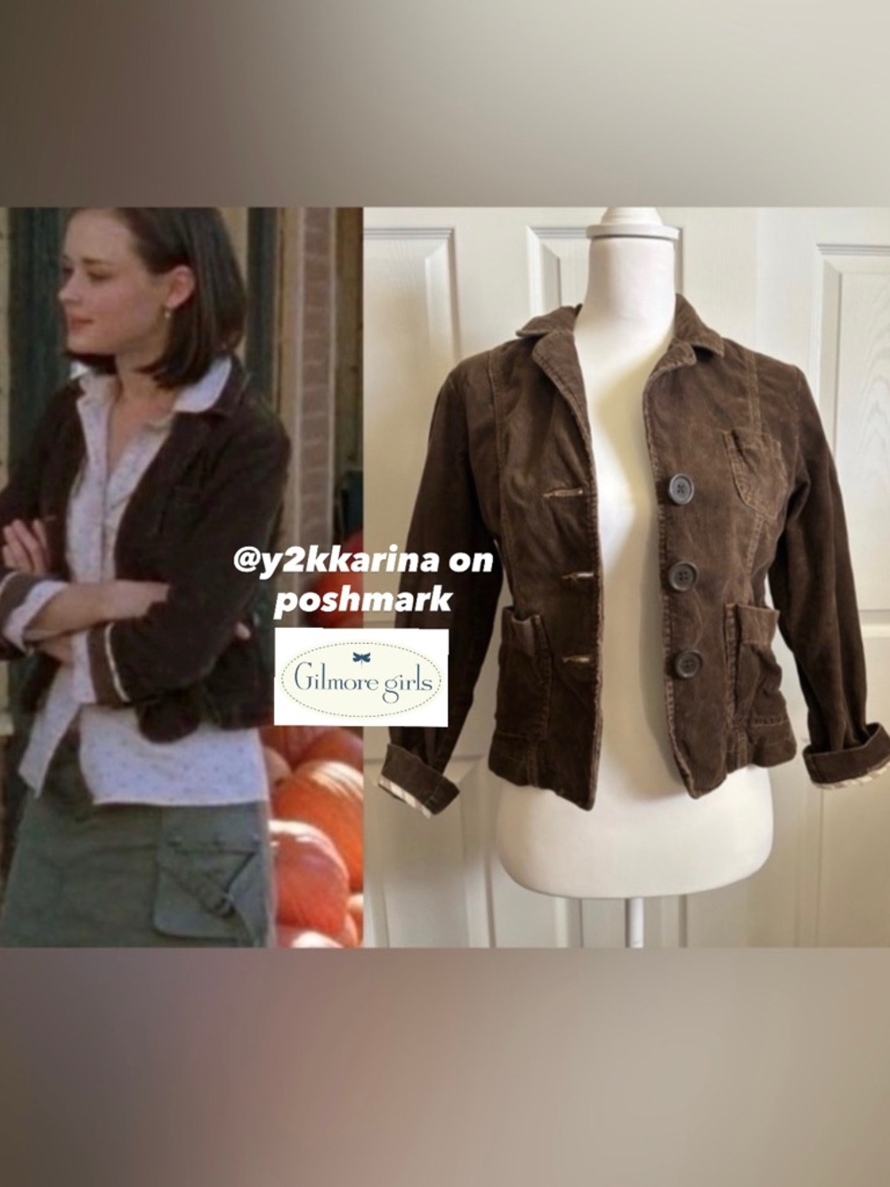 RARE 2000s Vintage Corduroy Jacket ASO Rory Gilmore in Gilmore Girls